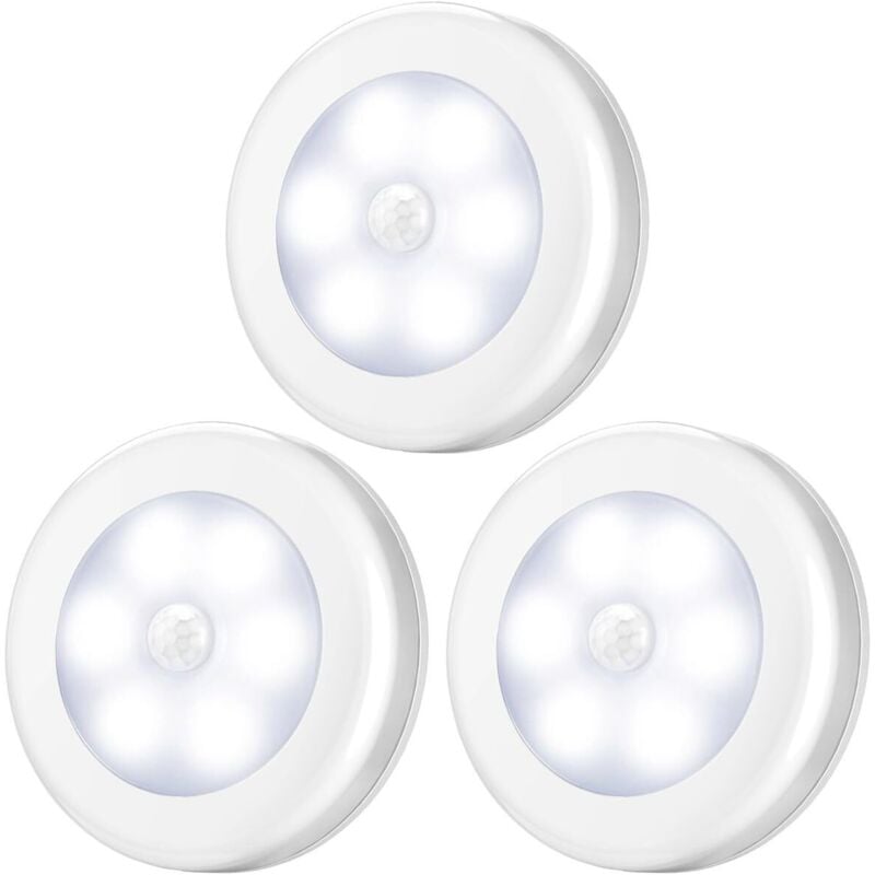 Luce con sensore di movimento, sensore di movimento a LED, luce per armadio, a batteria (batteria non inclusa), per