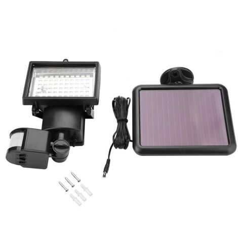 Luce con sensore di movimento, luce solare esterna intelligente regolabile a 180°, sensibile all'angolo di illuminazione per patio, garage, giardino