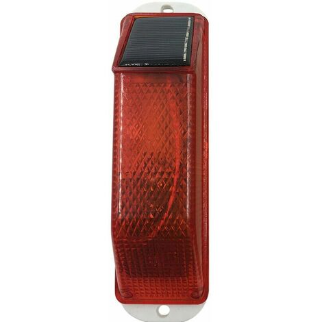 SOLEIL Luce di avvertimento a energia solare, spia stroboscopica sensibile, spia LED per una guida sicura di notte, luce rossa