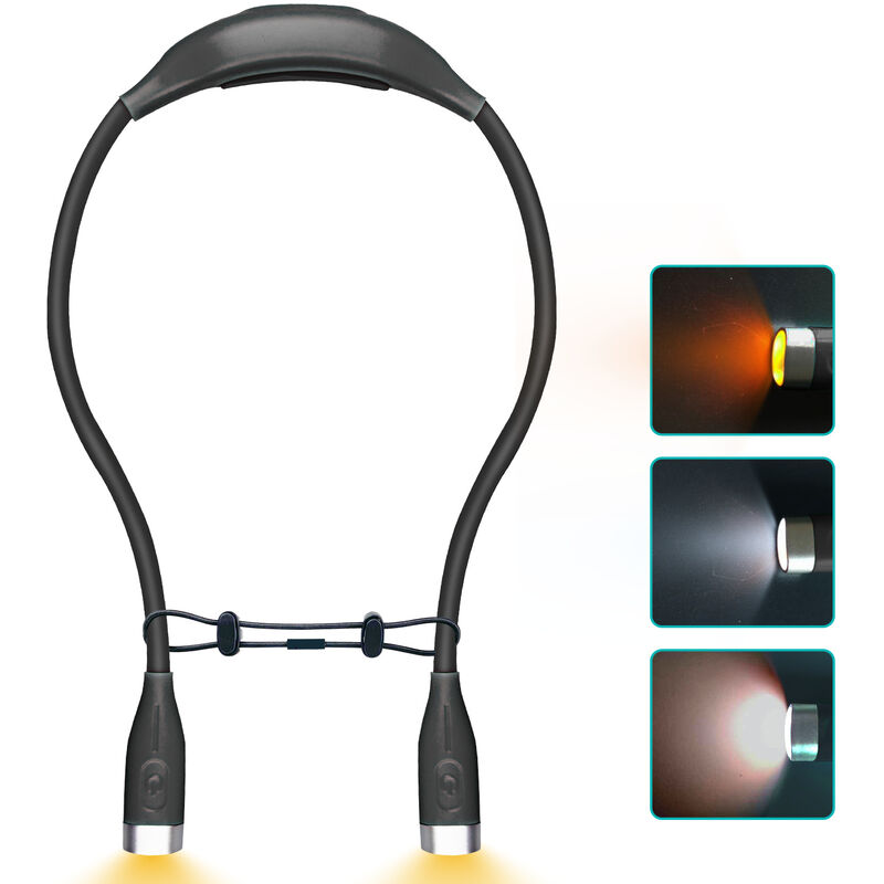 Luce di lettura ricaricabile collo a mani libere