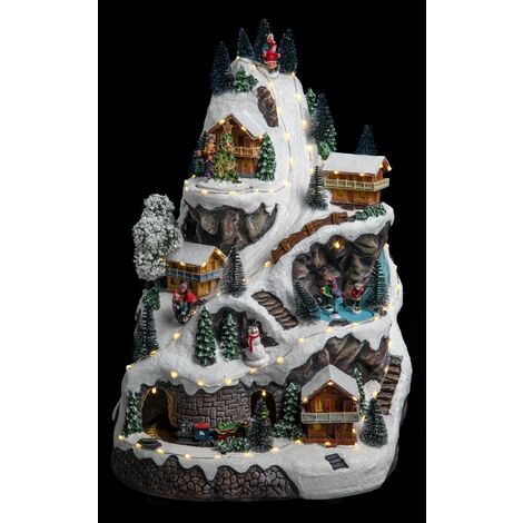 Luce di montagna innevata 75 LED H.44cm musicale  - Feeric lights & christmas