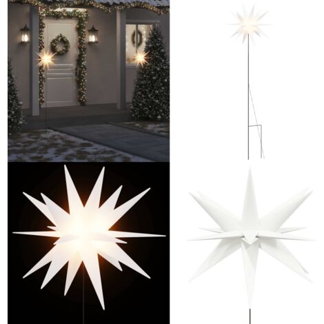 Luce di Natale con Picco Terra e LED Pieghevole Bianca 57 cm - Decorazione Natale - Luce a LED