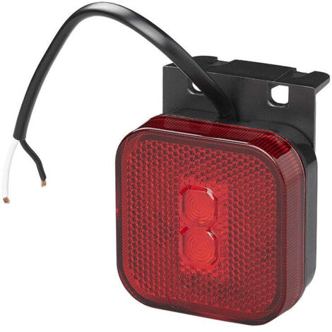 Luce di posizione posteriore 1224v led rossa 65 x 65 mm con supporto