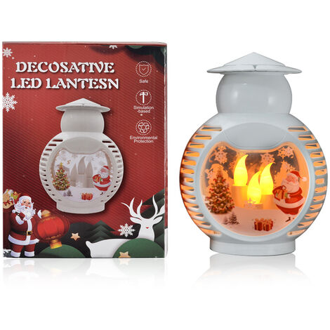 Luce di proiezione del pupazzo di neve della candela elettrica per la decorazione di natale dell&39ornamento domestico,White
