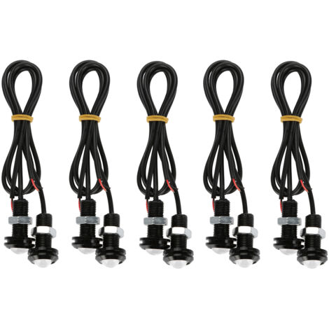 Luce di retromarcia da 10 W 18 mm, fendinebbia da 10 pezzi bianco Eagle Eye per targa auto