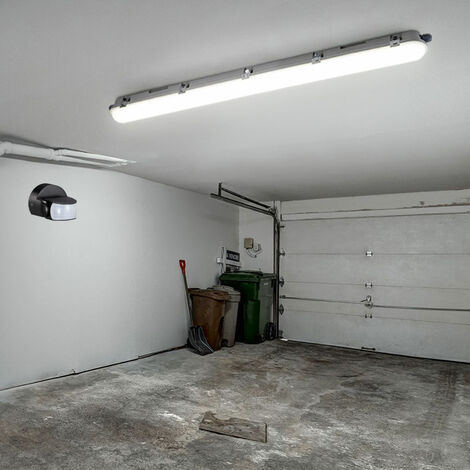 Luce diffusa a LED con rilevatore di movimento luce a prova di umidità con sensore Sensore luce garage LED, IP65, 1x LED 22W 2000Lm bianco freddo, L 157,6 cm