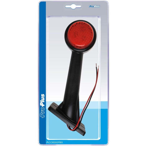 Luce d'ingombro 12/24V rossa/bianca/ambra 166x193mm LED destra in blister