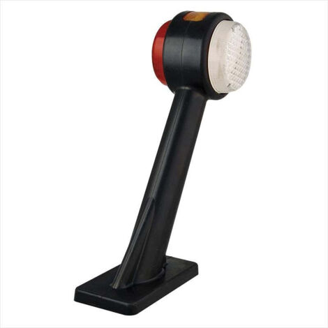 Luce d'ingombro 12/24V rosso/bianco/ambra 166x193mm LED destra