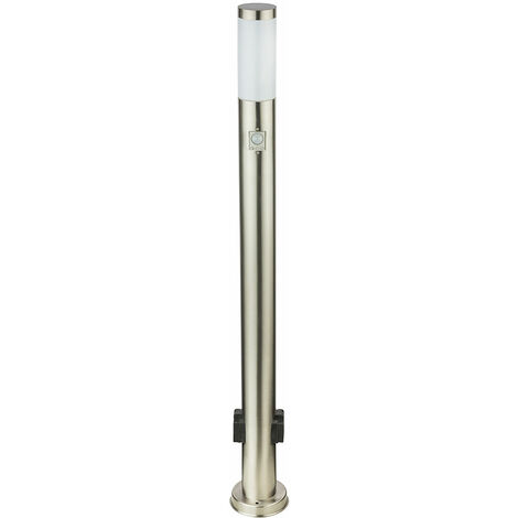 Luce esterna in acciaio inox lampada sentiero giardino sensore di movimento prese illuminazione verticale Globo 3159ks