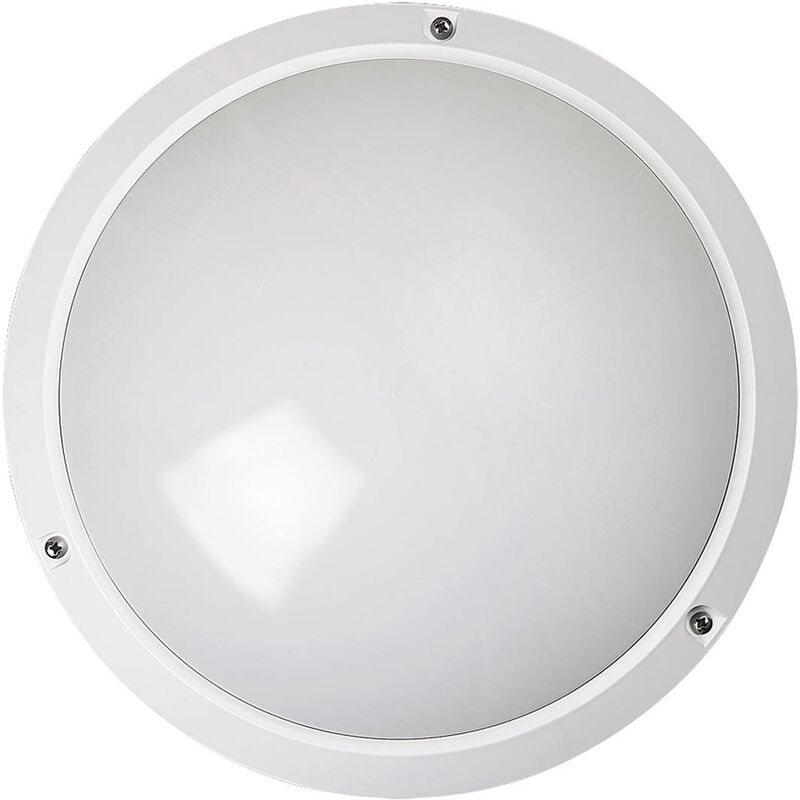 Image of Luce esterna parete / soffitto lenticchia plastica bianca Ø27cm h: 9,3 centimetri IP54