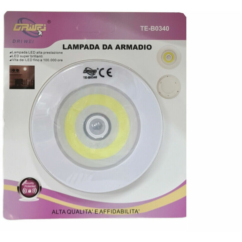 Image of Luce led cob armadio cucina sensore movimento lampada notturna TE-B0340