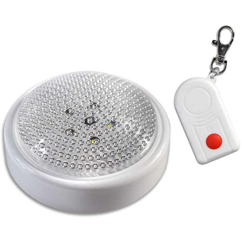 Image of Luce led lampada di emergenza portatile con telecomando e tasto push illuminazione a distanza senza filo per interni 5 led bianchi