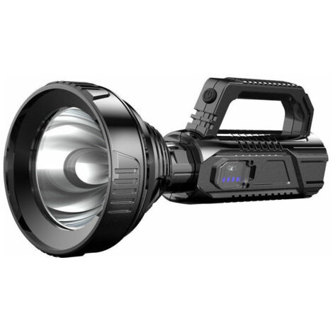 Luce LED multifunzione per esterni, torcia elettrica ricaricabile USB a lungo raggio e luce intensa HB788, batteria integrata di grande capacità + display di alimentazione + gruppo di ricarica USB