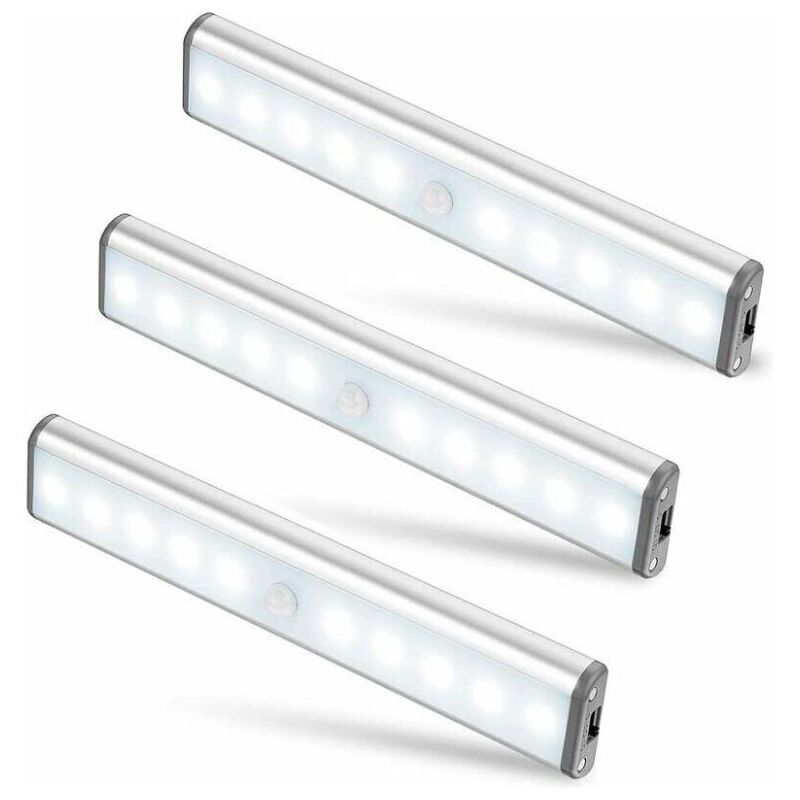 Image of Luce led, wireless, ricaricabile tramite usb, magnetica, sensore di movimento, 2 modalità di illuminazione, portatile. Luci dell'armadio Luci di