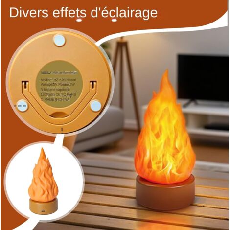 Luce notturna a fiamma danzante  Lampada da tavolo di Halloween a fiamma tremolante  Decorazione di Halloween per interni/esterni, soggiorno, camera da letto, giardino, festa, campeggio, Natale, camin