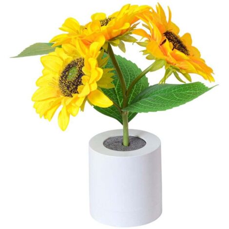 Luce notturna a forma di girasole per bambini, luce decorativa, luminosità regolabile, lampada creativa per camera da letto, regalo di compleanno e per le feste