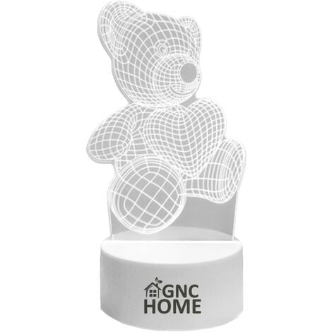 GNC HOME Luce notturna a forma di orsetto 3D. lampada per bambinif Offerta esclusiva