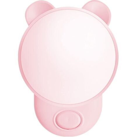 Luce notturna a forma di orso, luce notturna a LED, lampada a LED, luce per camera da letto, luce notturna a LED, luce notturna rosa, cartone animato, 6,9x8,5x8,5 cm