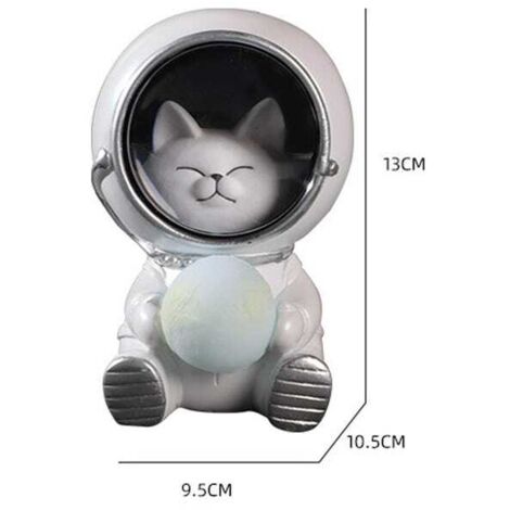 Luce notturna a LED a forma di astronauta per la cameretta dei bambini, lampada lunare per astronauti, lampada decorativa da scrivania a forma di guardiano della galassia, regalo di compleanno (gatto 