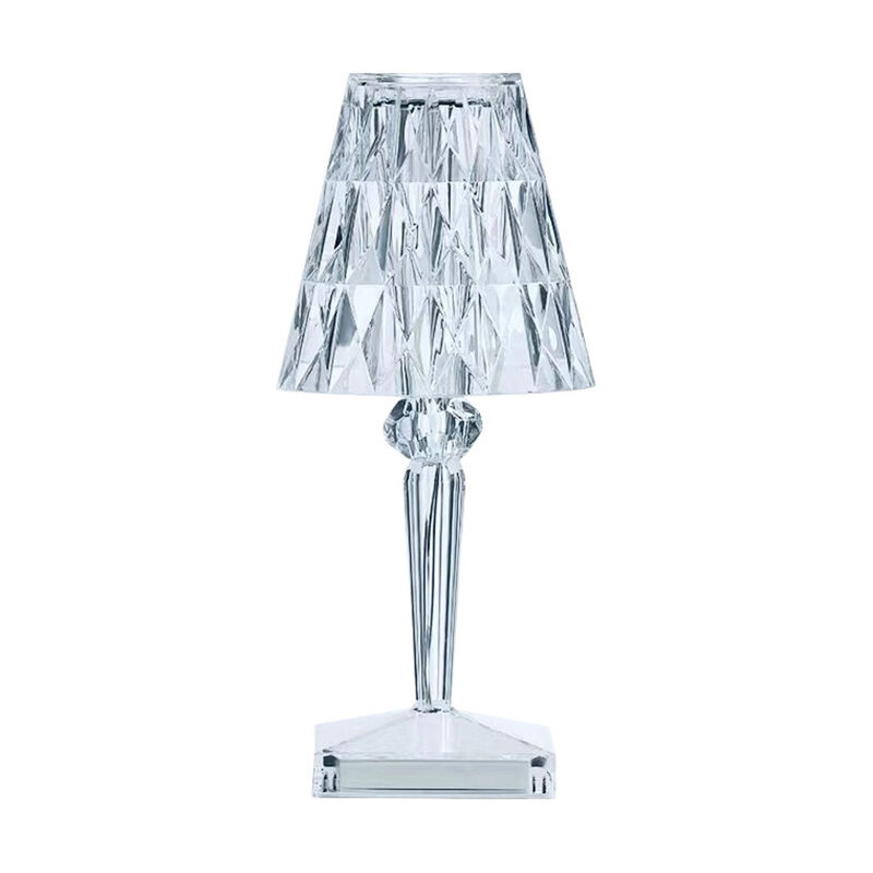 Image of Luce notturna a LED con proiezione di cristalli di diamante USB di ricarica tocco ristorante bar decorazione lampada da tavolo luce notturna da