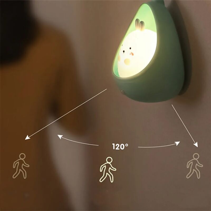 Image of Fortuneville - Luce notturna a led con sensore di movimento, luce notturna ricaricabile tramite usb per bambini con 3 modalità (automatica/ON/OFF),