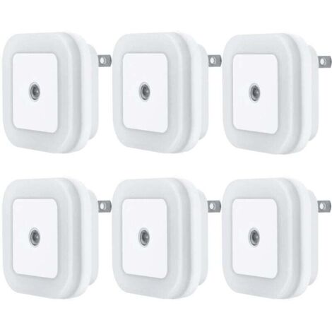 Luce notturna a LED con sensore intelligente dal tramonto all'alba, bianco luce diurna, 0,5 W, confezione da 6