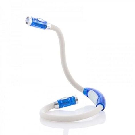Luce notturna a LED da collo per leggere libri, a batteria, torcia flessibile