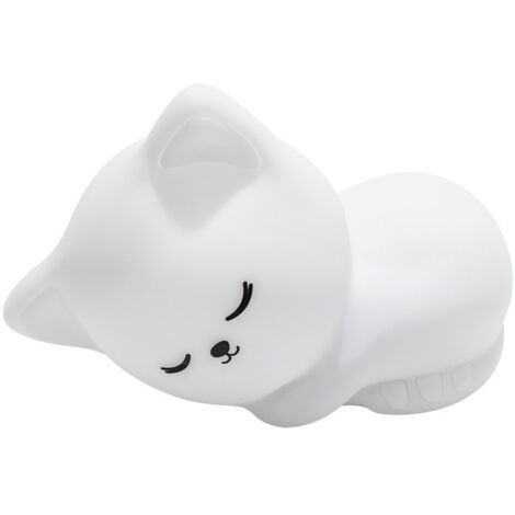 Luce notturna a LED in morbido silicone per bambini, neonati e bambini. Ricaricabile tramite USB, luce calda, design creativo a cartoni animati, luce notturna bianca decorativa.