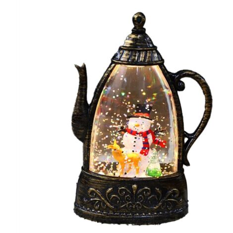 Luce notturna a LED in stile teiera retrò - Decorazione natalizia popolare, lampada per bambini, regalo ideale
