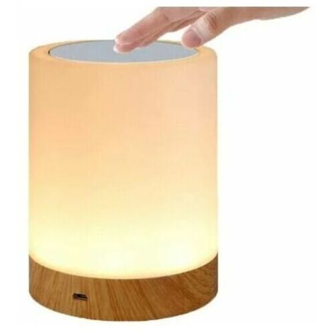 Luce notturna a LED, lampada da comodino ricaricabile tramite USB con controllo touch, 13 colori RGB che cambiano con lampada da tavolo dimmerabile per camera da letto, cameretta dei bambini e soggior