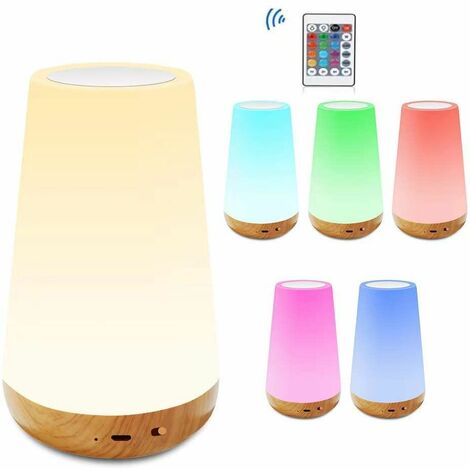 Lampada ricaricabile LED 3W RGB luce relax notturna comodino