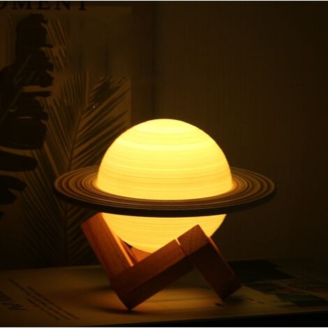 Luce notturna a LED, luce notturna Saturno, luce notturna con sensore di movimento, 13 cm