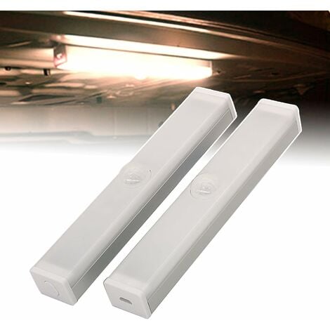 Emuca luminaria led, usb ricaricabile, sensore di movimento, luce bianca  naturale, plastica, grigio metallizzato