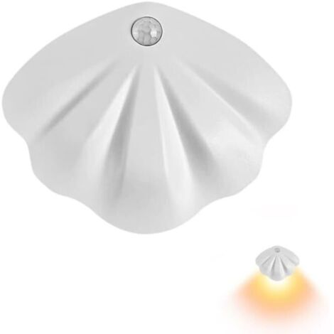 Luce notturna a LED ricaricabile con sensore di movimento, 3 modalità di illuminazione, batteria da 1200 mAh, con base magnetica (bianca)