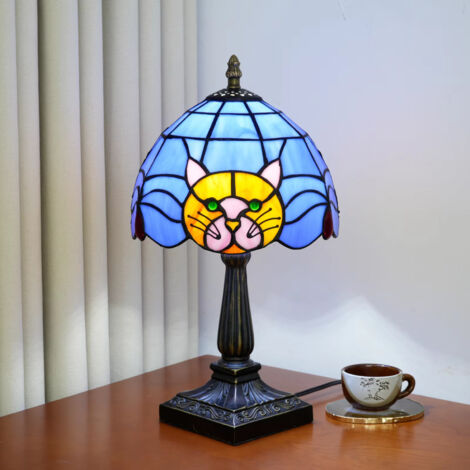 Luce notturna da comodino, luce calda e soffusa, lampada da tavolo, per studio, camera da letto, relax (blu)