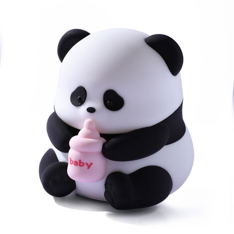 Luce notturna per bambini a forma di panda, luce notturna ricaricabile per bambini, 3 livelli di luminosità, lampada touch in silicone per bambini, lampada a LED, regalo per bambini a forma di panda p