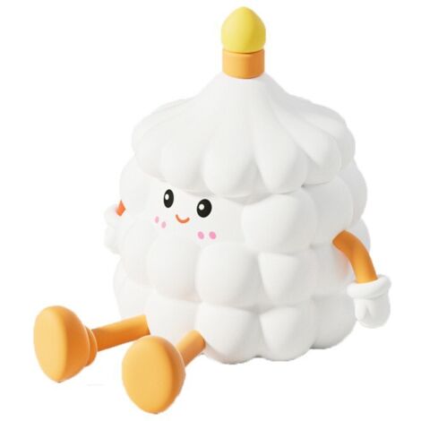 Luce notturna per bambini a forma di torta, luce notturna ricaricabile in silicone per bambini, luce notturna per bambini a forma di torta con tocco e timer, lampada da comodino wireless in silicone