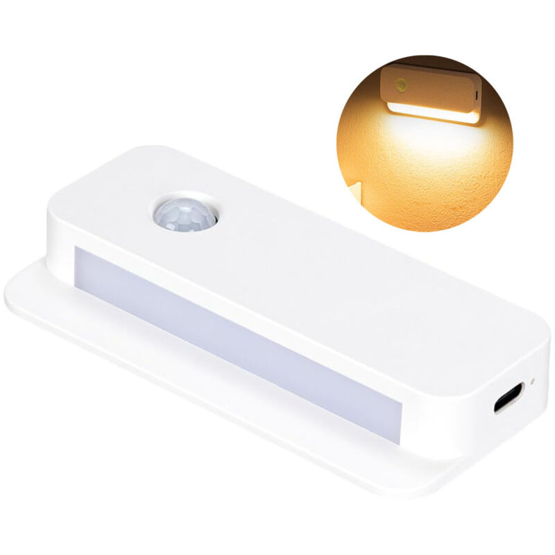 Luce notturna ricaricabile con sensore di movimento, installazione magnetica, design portatile per la massima praticità