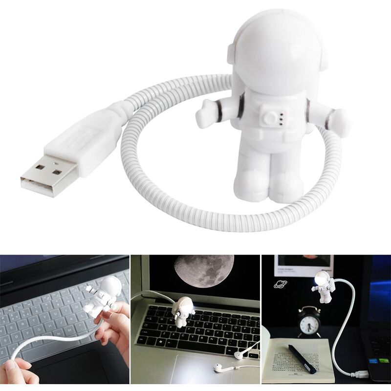 Image of Luce notturna USB Lampada da tavolo a luce da astronauta a LED Lampada da scrivania a luce flessibile a LED 5V Lampada da tavolo da lettura Space