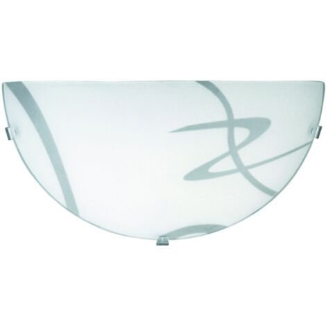 luce parete Unicamente metallo / plastica bianca vetro / trasparente Ø30cm
