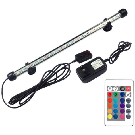 Luce per acquario a LED colorata da 49 cm, telecomando, luce per acquario che cambia colore, luce per acquario, acrilico impermeabile, per paesaggistica, immersioni