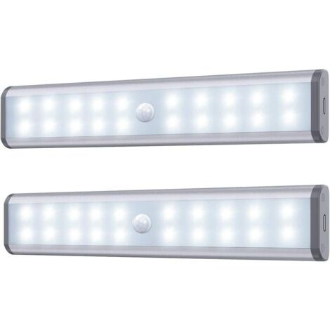 Luce per armadietti, luce per armadietti con sensore di movimento, luce wireless per armadietti con batteria ricaricabile integrata, luce notturna magnetica adesiva, per armadietti da cucina