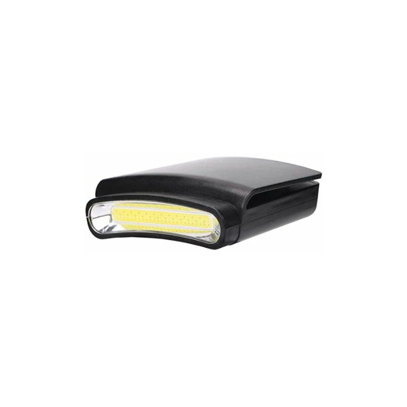 Image of Luce per cappello a LED, mini torcia con clip sulla lampada per visiera del cappello, mani leggere e libere per la corsa in campeggio, pesca, ciclismo