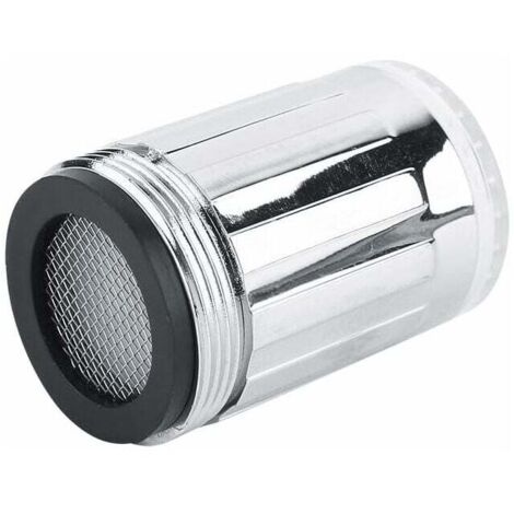 Luce per rubinetto a 3 colori a LED, soffione doccia con sensore di temperatura e cambio colore, filtro per l'acqua del rubinetto con adattatore filettato interno per lavelli da cucina e da bagno - Fe