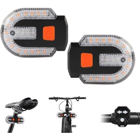 Luce posteriore per bicicletta, luce posteriore per bicicletta divisa, telecomando wireless, luce posteriore per bicicletta ricaricabile tramite USB, luce di sicurezza, 5 modalità