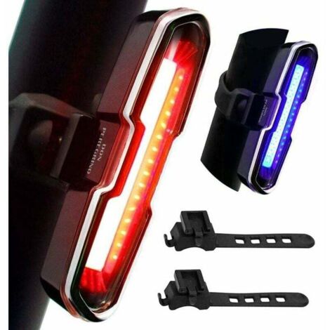 Luce posteriore per bicicletta potente da 110 lumen, luce per bicicletta a LED ricaricabile tramite USB con 5 modalità: fissa/lampeggiante