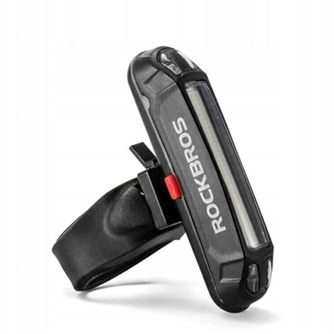 Luce posteriore per bicicletta sottosella, rossa, impermeabile, USB-A