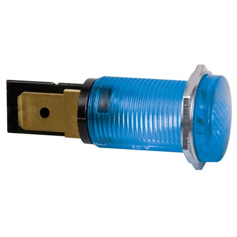 Luce rotonda - colore blu - 220 v - 14 mm