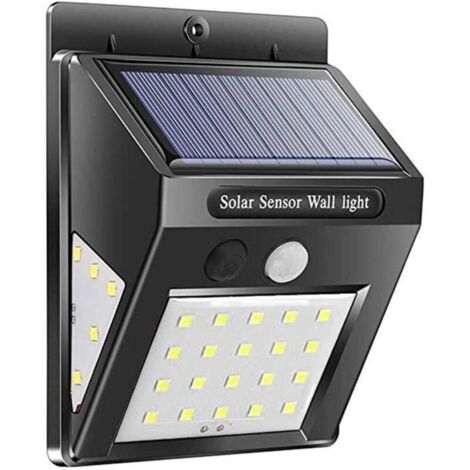 Luce solare a LED per esterni da garage, 1200 mAh, con sensore PIR, 20 LED SMD 2835 COB, illuminazione per portico