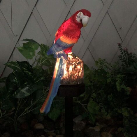 Luce solare a LED per pappagalli, impermeabile, per giardino, paesaggio, percorso, decorazione, luci da giardino, resina